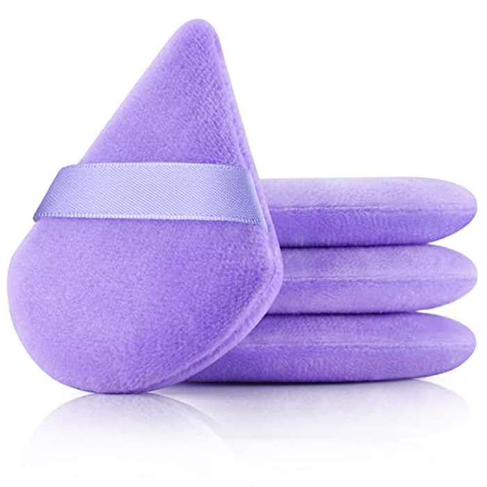 4 esponjas para maquillaje de terciopelo