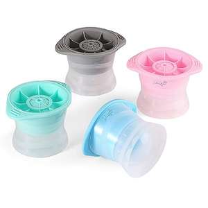 4x Moldes de Cubitos de Hielo Redondos grandes