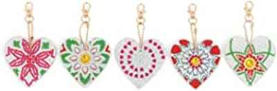  5  llaveros con brillantes para llaves o bolsos