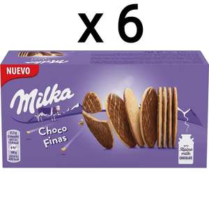 6 x Milka Choco Finas Galletas con Chocolate con Leche de los Alpes 126g [Unidad 1,07€]