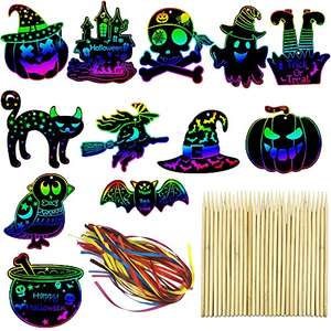 60 Piezas para rascar de Halloween