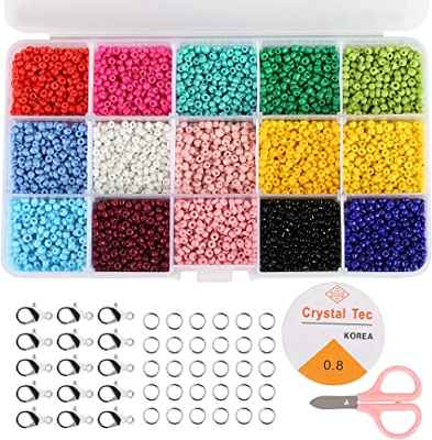 7500 abalorios de colores para hacer pulseras o collares