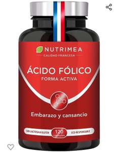 Ácido Fólico Vitamina B9 400mg por día l Para la Concepción y Mujeres en Embarazo Reducción de Fatiga | 120 Cápsulas (4 Meses)