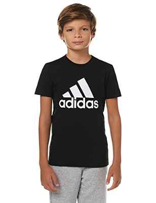 adidas B Bl T T-Shirt, Boys, Black/White, 14 Años
