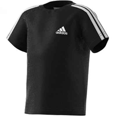 adidas IB 3S Tshirt T-Shirt, Boy's, Black/White, 2-3A