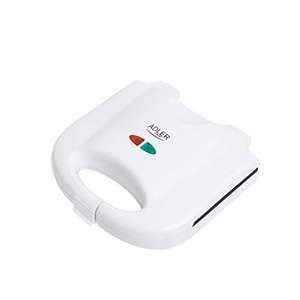 Adler AD 301 750W Color blanco - Sandwichera (750 W, 1 kg, 246 mm, 230 mm, 105 mm, 1,09 kg)