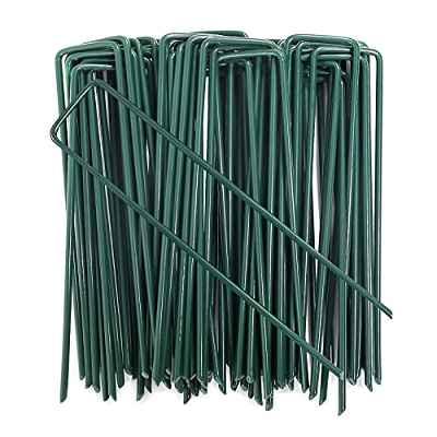 AGAKY 50 Grapas para Jardín, Césped Artificial, Estacas de Fijación para Mallas, Clavo Metal Galvanizado