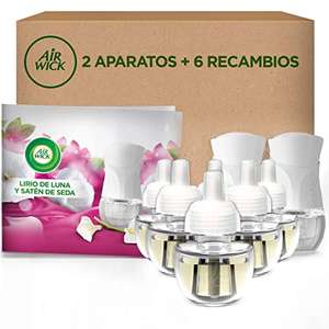Air Wick Eléctrico Megapack: 2 aparatos + 6 recambios Esencia con aroma a Lirio de Luna (C.Recurrente máxima)