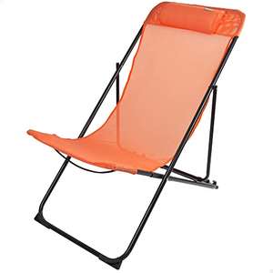 Aktive 61084, Silla plegable camping, playa, jardín, exterior, Incluye cojín acolchado, Capacidad máx 110kg