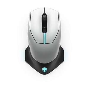Alienware 610M Ratón para juegos inalámbrico y con cable, Lunar Light