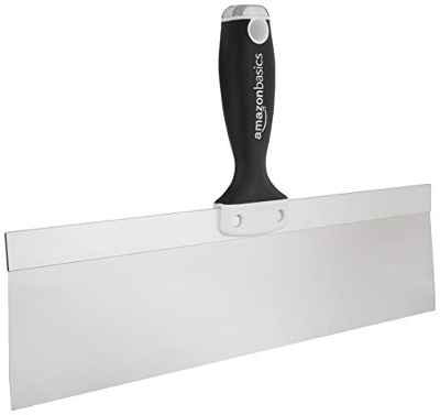 Amazon Basics - Espátula para yeso de acero inoxidable con agarre suave de 35.56 cm con extremo de martillo