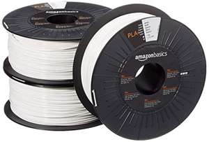 Amazon Basics - Filamento para impresora 3D.PLA 3x1 kg, blanco. 12€/Kg