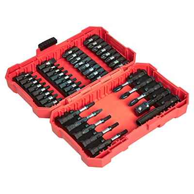 Amazon Basics Juego de bits, 42 piezas, para taladro de percusión - Phillips, ranurados y Torx