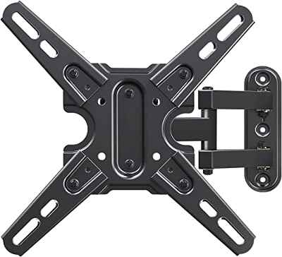 Amazon Brand - Eono Soporte TV Pared Giratorio y Inclinable para la Mayoría Pantallas de 13-43 Pulgadas con VESA 50x50-200x200 mm, hasta 22,7kg, Soporte Monitor de Pared PL2465