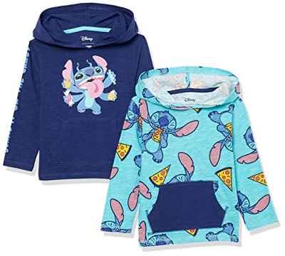 Amazon Essentials Disney | Marvel | Star Wars Camisetas de Manga Larga con Capucha Ligeras (Previamente Spotted Zebra) Niño Niños Grandes, Pack de 2, Estampado de Eslogan 1, 10 años