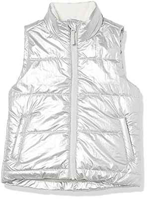 Amazon Essentials Heavy-Weight Puffer Vest Chaqueta, Plata Metálica, 4 años