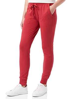 Amazon Essentials Jogger de Ajuste Informal de Tejido de Rizo para Gimnasio Mujer, Rojo Oscuro, M