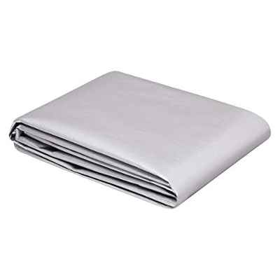 AmazonCommercial - Lona impermeable de poliéster multiusos, 1,8 x 2,5 m, 0,4 mm de espesor, plateado y negro, pack de 3 unidades