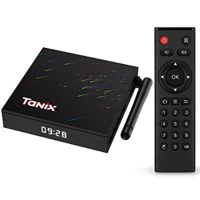 Android 12.0 TV Box, 4GB RAM 32GB ROM Allwinner H618 Quad-Core 64bit Arm Corter-A53 CPU G31 GPU Supports 3D 4K AV1 2.4/5.0GHz WiFi6 10/100M LAN Enternet BT 5.0 Smart Box