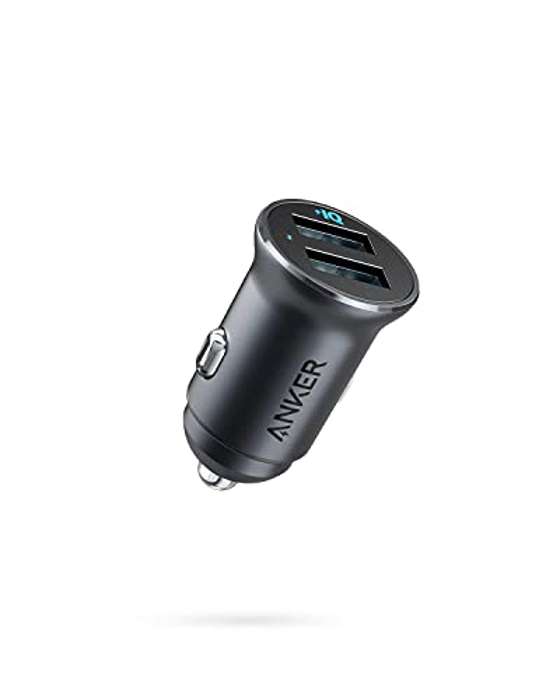 Anker Cargador USB para mechero de Coche (24 W, 4,8 A, Doble USB, con luz 