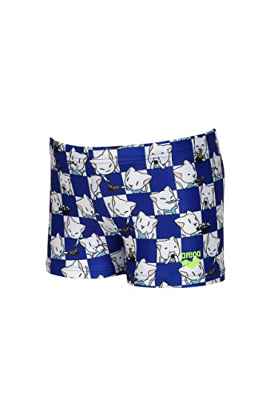 ARENA Kids Boy's Friends Swim Short Allover Pantalones Cortos, niños y niñas, Royal Multi, 4-5 Años