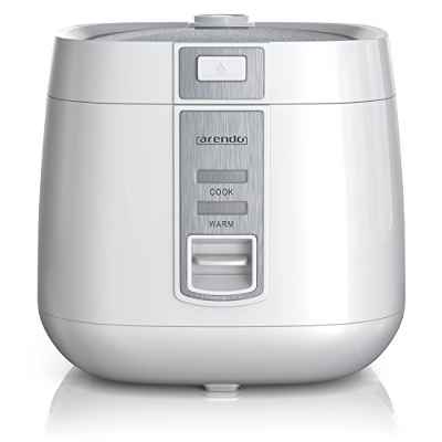arendo - Vaporera arrocera de Acero Inoxidable - Multifunción Incl. cocción al Vapor - Mantenimiento del Calor - Olla Interior Antiadherente - Capacidad 1,4 litro para 6 Personas - Arroz y verdura