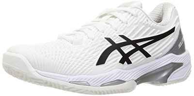 Asics Solution Speed FF 2 Clay, Tennis Shoe Mujer, White/Black, 39 EU