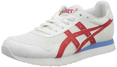 ASICS Tiger Runner, Zapatillas Hombre, White/Classic Red, 41.5 EU