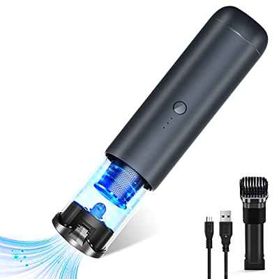 AUTOWOEL aspiradora de Mano inalámbrica con batería de 5500Pa aspiradora de Coche con Filtro HEPA Lavable, 60W, hasta 25 min, aspiradora de Mano sin Bolsa para Coche en casa Pelo de Animal