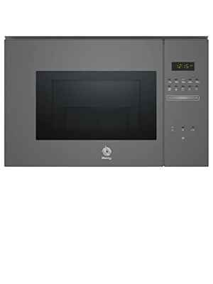 Balay, 3CG5175A2, Microondas Integrable, Grill, 38 cm, 900 W, 25 l, Reloj electrónico, Aqualisis, Ap. lateral izquierda, Cristal Gris