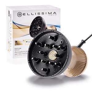 Bellissima Imetec Diffon Supreme, Difusor de aire caliente para cabello rizado, difusor XL con 12 dedos