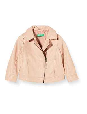 Benetton Giubbino Abrigo, Rosa (Rosa 901), 128 (Talla del Fabricante: Medium) para Niñas