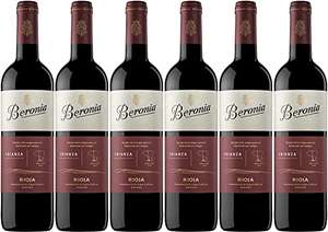 Beronia Crianza - Vino Tinto D.O.Ca. Rioja Tempranillo - 6 Botellas de 750 ml - Total: 4500 ml