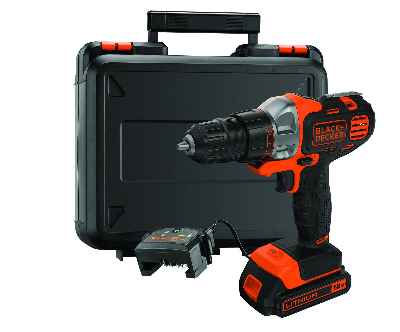 Black+Decker MT218K-QW Taladro MT218K sin Hilo Multi-Herramienta, 850 W, 18 V, Negro, Naranja