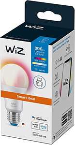 Bombilla inteligente WiZ E27 (Matter, WiFi WPA3, 8.5W, 806lm) - 6.99€ comprando 4