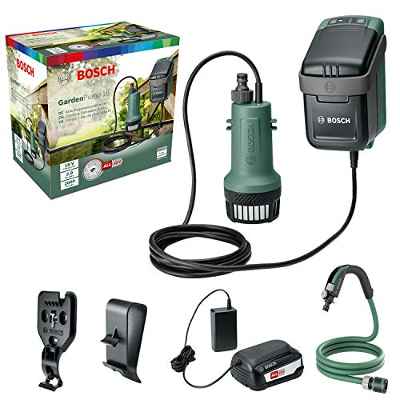 Bosch Bomba de agua sumergible a batería GardenPump 18 (1 batería, sistema de 18 V, en caja)