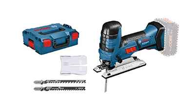 Bosch Professional 18V System GST 18V-LI S - Sierra de calar a batería (2700 cpm, profundidad de corte 120 mm, sin batería, en L-BOXX)