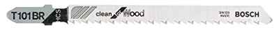 Bosch Professional 5 x Hojas de sierra de calar T 101 BR Clean for Wood (para Madera blanda, corte recto, accesorios Sierra de calar)