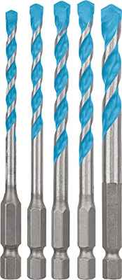 Bosch Professional 5 x Set de brocas Expert HEX-9 MultiConstruction, para Hormigón, 4-8 mm, Accesorios Taladro de impacto rotativo