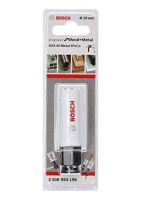 Bosch Professional Progressor for Wood and Metal Sierra de corona (para madera y metal, diámetro 19 mm, accesorios para taladro)