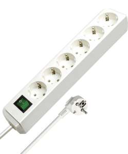 Brennenstuhl Eco-Line regleta de enchufes con 6 tomas de corriente (cable de 1,5 m, interruptor) blanco