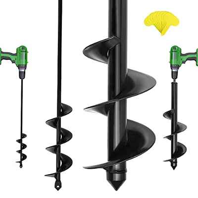 Broca para plantar 4x42cm y 9x40cm,taladro de bulbo resistente,broca de taladro de eje sólido,broca de taladro para plantar brocas fuertes,taladro de jardín,broca de espiral de barrena de jardín