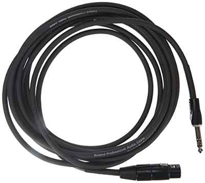 Cable de interconexión balanceado de la serie Black de Roland — De TRS macho de 1/4 de pulgada a XLR hembra, 4,5 m de longitud - RCC-15-TRXF