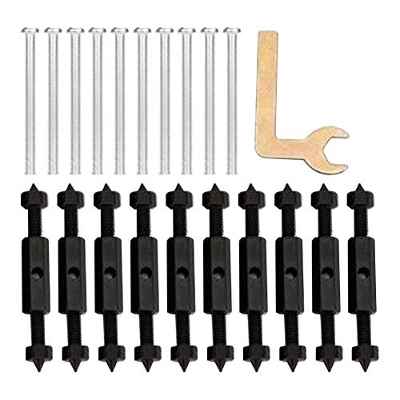 Caja de reparación de 10 piezas 86 tipo acero, 1 llave placa de pared interruptor y enchufe duradero 10 tornillos palanca caja de empalme herramientas robustas electricista longitud ajustable