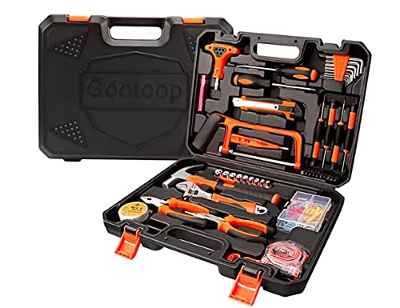 Caja Herramientas 109 en 1, Maletín de Herramientas Portátil 109 Piezas, Destornillador con Cuchillo de Martillo, Sierra Kit Herramientas de Mano para el Mantenimiento de Rutina Hogar o Oficina