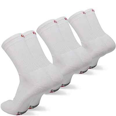Calcetines de Tenis Performance Crew 3 Pares (Blanco, EU 39-42)