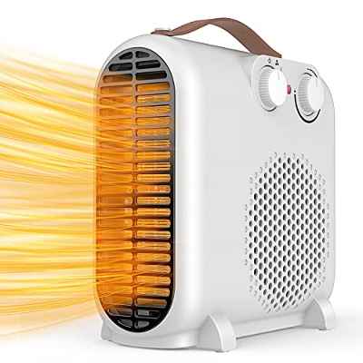 Calefactor 2000W, Calefactor Bajo Consumo, Calefactor Baño con Termostato Ajustable, Calefacción 2S, 3 Modos y Protección Sobrecalentamiento, Silencioso, Calefactor Electrico Portátil para Hogar