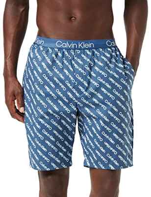 Calvin Klein Sleep Short Pantaln de Pijama, Structure 45 Shadow Logo_Audacious, M para Hombre