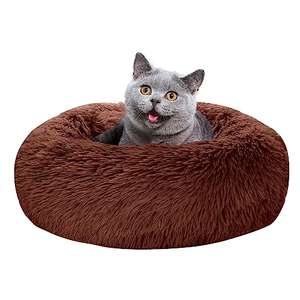 Cama para Gatos y Perros 50CM, Redonda con Parte Inferior Antideslizante, Lavable