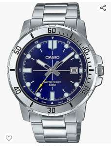 Casio MTP-VD01D-2EV Men's Enticer Stainless Steel Blue Dial Casual Analog Sporty Watch